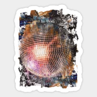 Disco ball art collage Sticker